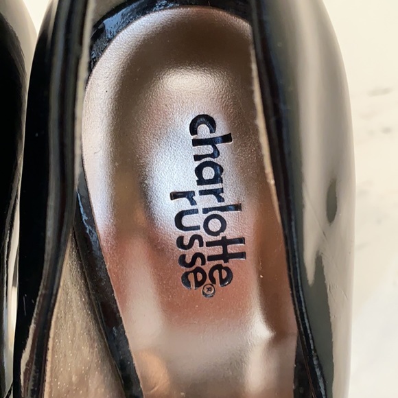 Charlotte Russe Peep Toe Heels Size 7 Black - Picture 11 of 14